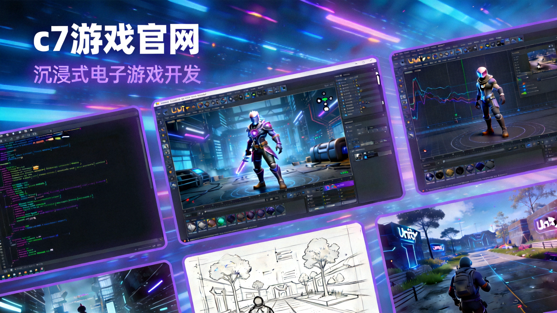 c7游戏官网沉浸式电子游戏开发主视觉场景